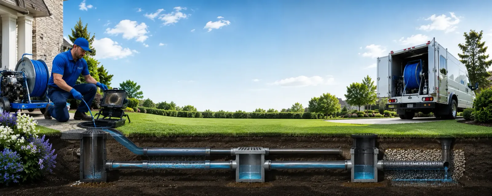 Outdoor drain cleaning information for Woodleaf, NC